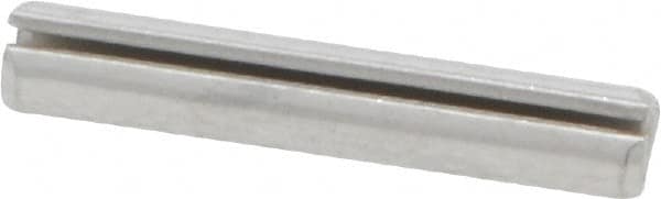 Made in USA - 1/8" Diam x 3/4" Long Slotted Spring Pin - Grade 420 Stainless Steel, Bright Finish - Exact Tooling