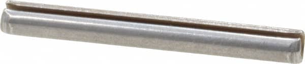 Made in USA - 1/8" Diam x 1-1/8" Long Slotted Spring Pin - Grade 420 Stainless Steel, Bright Finish - Exact Tooling