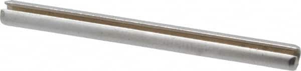 Made in USA - 1/8" Diam x 1-1/2" Long Slotted Spring Pin - Grade 420 Stainless Steel, Bright Finish - Exact Tooling