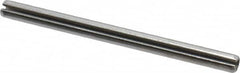 Made in USA - 1/8" Diam x 1-3/4" Long Slotted Spring Pin - Grade 420 Stainless Steel, Bright Finish - Exact Tooling