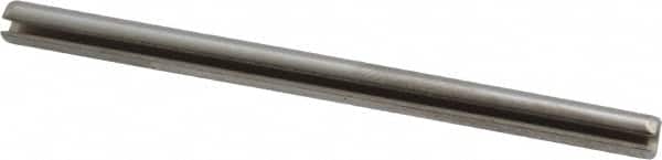Made in USA - 1/8" Diam x 2" Long Slotted Spring Pin - Grade 420 Stainless Steel, Bright Finish - Exact Tooling