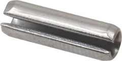 Made in USA - 5/32" Diam x 1/2" Long Slotted Spring Pin - Grade 420 Stainless Steel, Bright Finish - Exact Tooling