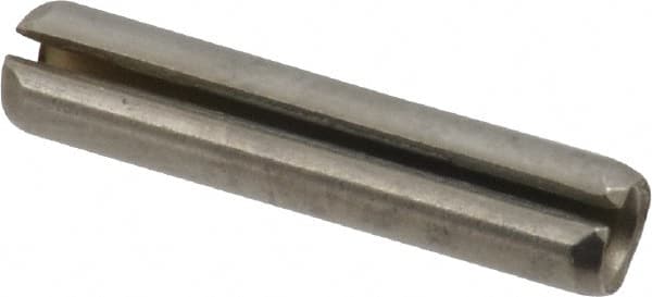 Made in USA - 5/32" Diam x 3/4" Long Slotted Spring Pin - Grade 420 Stainless Steel, Bright Finish - Exact Tooling