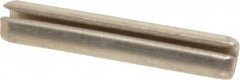 Made in USA - 5/32" Diam x 7/8" Long Slotted Spring Pin - Grade 420 Stainless Steel, Bright Finish - Exact Tooling