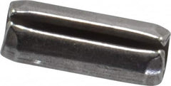 Made in USA - 3/16" Diam x 1/2" Long Slotted Spring Pin - Grade 420 Stainless Steel, Bright Finish - Exact Tooling