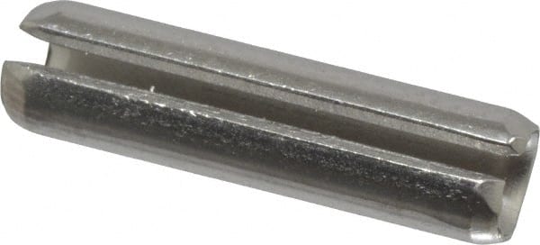 Made in USA - 3/16" Diam x 3/4" Long Slotted Spring Pin - Grade 420 Stainless Steel, Bright Finish - Exact Tooling