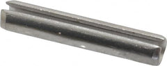 Made in USA - 3/16" Diam x 1" Long Slotted Spring Pin - Grade 420 Stainless Steel, Bright Finish - Exact Tooling