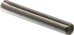 Made in USA - 3/16" Diam x 1-1/4" Long Slotted Spring Pin - Grade 420 Stainless Steel, Bright Finish - Exact Tooling
