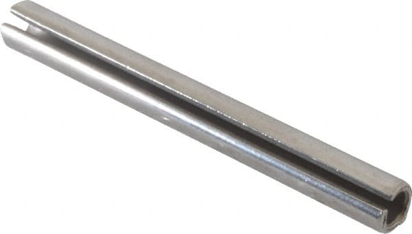 Made in USA - 3/16" Diam x 1-3/4" Long Slotted Spring Pin - Grade 420 Stainless Steel, Bright Finish - Exact Tooling