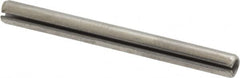Made in USA - 3/16" Diam x 2" Long Slotted Spring Pin - Grade 420 Stainless Steel, Bright Finish - Exact Tooling