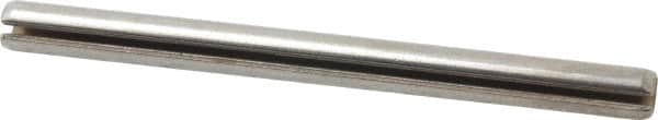 Made in USA - 3/16" Diam x 2-1/2" Long Slotted Spring Pin - Grade 420 Stainless Steel, Bright Finish - Exact Tooling