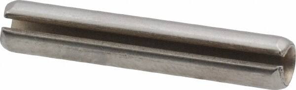 Made in USA - 7/32" Diam x 1-1/4" Long Slotted Spring Pin - Grade 420 Stainless Steel, Bright Finish - Exact Tooling