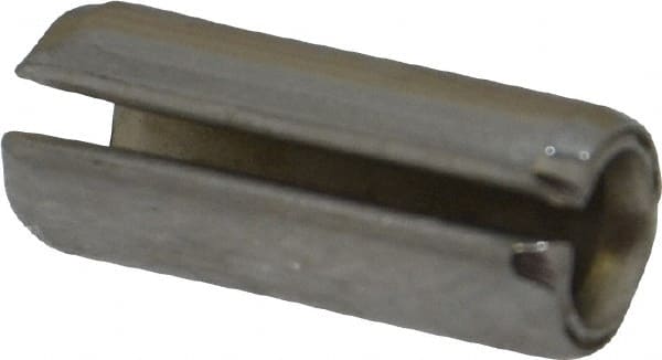 Made in USA - 1/4" Diam x 5/8" Long Slotted Spring Pin - Grade 420 Stainless Steel, Bright Finish - Exact Tooling