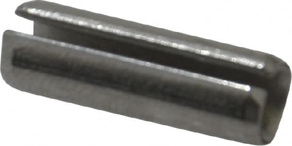 Made in USA - 1/4" Diam x 3/4" Long Slotted Spring Pin - Grade 420 Stainless Steel, Bright Finish - Exact Tooling