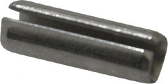 Made in USA - 1/4" Diam x 3/4" Long Slotted Spring Pin - Grade 420 Stainless Steel, Bright Finish - Exact Tooling