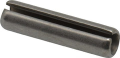 Made in USA - 1/4" Diam x 1" Long Slotted Spring Pin - Grade 420 Stainless Steel, Bright Finish - Exact Tooling