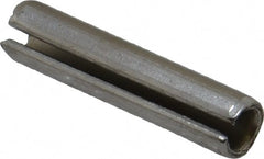 Made in USA - 1/4" Diam x 1-1/8" Long Slotted Spring Pin - Grade 420 Stainless Steel, Bright Finish - Exact Tooling