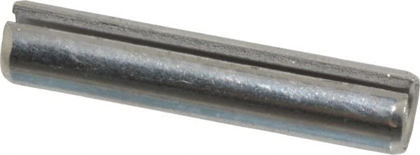 Made in USA - 1/4" Diam x 1-1/4" Long Slotted Spring Pin - Grade 420 Stainless Steel, Bright Finish - Exact Tooling