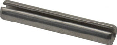 Made in USA - 1/4" Diam x 1-1/2" Long Slotted Spring Pin - Grade 420 Stainless Steel, Bright Finish - Exact Tooling