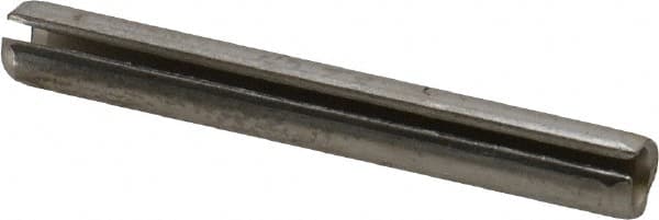 Made in USA - 1/4" Diam x 2" Long Slotted Spring Pin - Grade 420 Stainless Steel, Bright Finish - Exact Tooling