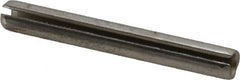 Made in USA - 1/4" Diam x 2" Long Slotted Spring Pin - Grade 420 Stainless Steel, Bright Finish - Exact Tooling