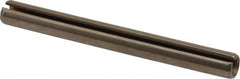 Made in USA - 1/4" Diam x 2-1/2" Long Slotted Spring Pin - Grade 420 Stainless Steel, Bright Finish - Exact Tooling