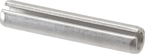 Made in USA - 3/8" Diam x 2" Long Slotted Spring Pin - Grade 420 Stainless Steel, Bright Finish - Exact Tooling