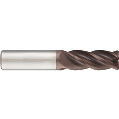 1/2x1/2x1x3-1/2 4Fl Carbide RF100 Diver End Mill-.125 Rad-Weldon Shank-nano-Si - Exact Tooling