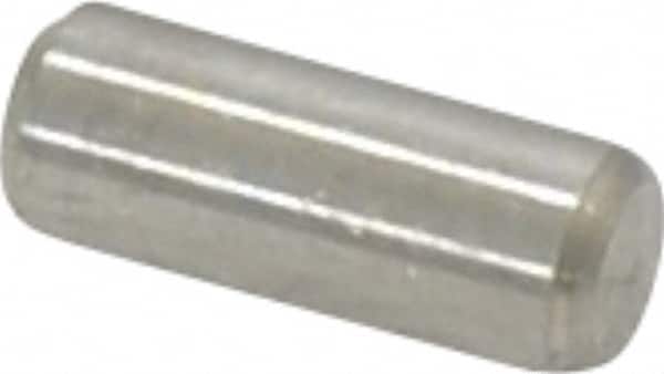 Value Collection - 3/16" Diam x 1/2" Pin Length 18-8 Stainless Steel Standard Dowel Pin - Bright Finish - Exact Tooling
