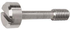 Electro Hardware - Slotted Drive #4-40 UNC 17/32" Length Under Head Captive Screw - 18-8 Stainless Steel, 1/4" Head Diam, 1/8" Head Height, Uncoated - Exact Tooling