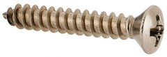 Value Collection - #4 Oval Head Phillips Sheet Metal Screw - Stainless Steel, 3/4" OAL, Grade 18-8 - Exact Tooling