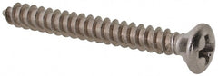 Value Collection - #4 Oval Head Phillips Sheet Metal Screw - Stainless Steel, 1" OAL, Grade 18-8 - Exact Tooling