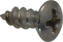 Value Collection - #6 Oval Head Phillips Sheet Metal Screw - Stainless Steel, 3/8" OAL, Grade 18-8 - Exact Tooling