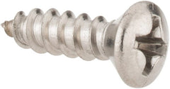 Value Collection - #6 Oval Head Phillips Sheet Metal Screw - Stainless Steel, 1/2" OAL, Grade 18-8 - Exact Tooling