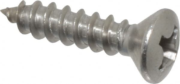 Value Collection - #6 Oval Head Phillips Sheet Metal Screw - Stainless Steel, 5/8" OAL, Grade 18-8 - Exact Tooling