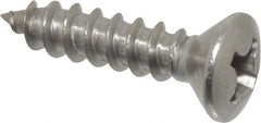Value Collection - #6 Oval Head Phillips Sheet Metal Screw - Stainless Steel, 5/8" OAL, Grade 18-8 - Exact Tooling