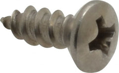 Value Collection - #8 Oval Head Phillips Sheet Metal Screw - Stainless Steel, 1/2" OAL, Grade 18-8 - Exact Tooling