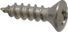 Value Collection - #8 Oval Head Phillips Sheet Metal Screw - Stainless Steel, 5/8" OAL, Grade 18-8 - Exact Tooling