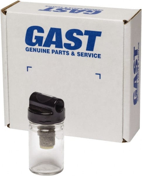 Gast - 2 oz Air Compressor Filter/Muffler Assembly - 3 Piece, Use with Gast 1HAB/0211 Rotary Vane Units - Exact Tooling