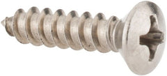 Value Collection - #8 Oval Head Phillips Sheet Metal Screw - Stainless Steel, 3/4" OAL, Grade 18-8 - Exact Tooling