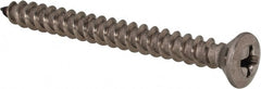 Value Collection - #10 Oval Head Phillips Sheet Metal Screw - Stainless Steel, 2" OAL, Grade 18-8 - Exact Tooling