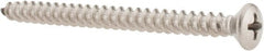 Value Collection - #10 Oval Head Phillips Sheet Metal Screw - Stainless Steel, 2-1/2" OAL, Grade 18-8 - Exact Tooling
