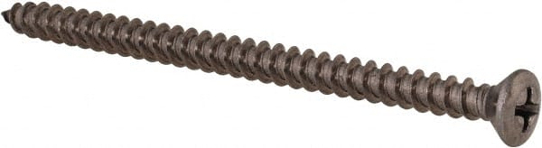 Value Collection - #10 Oval Head Phillips Sheet Metal Screw - Stainless Steel, 3" OAL, Grade 18-8 - Exact Tooling