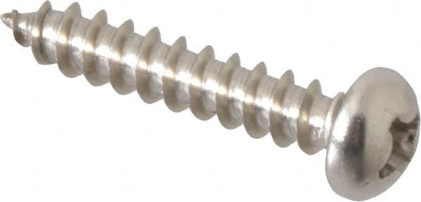Value Collection - #6 Round Head Phillips Sheet Metal Screw - Stainless Steel, 3/4" Length Under Head, Grade 18-8 - Exact Tooling