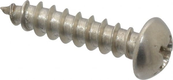 Value Collection - #8 Round Head Phillips Sheet Metal Screw - Stainless Steel, 3/4" Length Under Head, Grade 18-8 - Exact Tooling