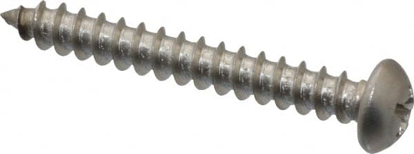 Value Collection - #8 Round Head Phillips Sheet Metal Screw - Stainless Steel, 1-1/4" Length Under Head, Grade 18-8 - Exact Tooling