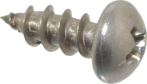 Value Collection - #10 Round Head Phillips Sheet Metal Screw - Stainless Steel, 1/2" Length Under Head, Grade 18-8 - Exact Tooling