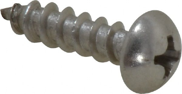 Value Collection - #10 Round Head Phillips Sheet Metal Screw - Stainless Steel, 3/4" Length Under Head, Grade 18-8 - Exact Tooling