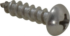 Value Collection - #10 Round Head Phillips Sheet Metal Screw - Stainless Steel, 3/4" Length Under Head, Grade 18-8 - Exact Tooling