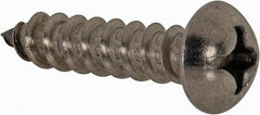 Value Collection - #12 Round Head Phillips Sheet Metal Screw - Stainless Steel, 1" Length Under Head, Grade 18-8 - Exact Tooling